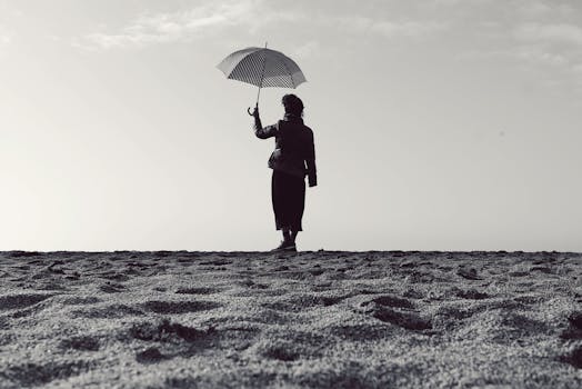 A Woman Holding an Umbrella